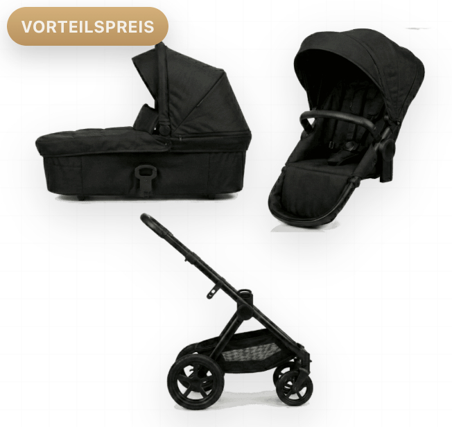 Kinderwagen mit Babywanne und Sportsitz